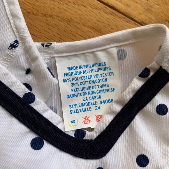 Jodee Fashions Navy Blue & Polka Dot Dress – Size 24 Months (New with Tags) - Picture 2 of 12